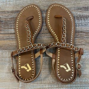 Report Chain Embellished Handmade Sandals